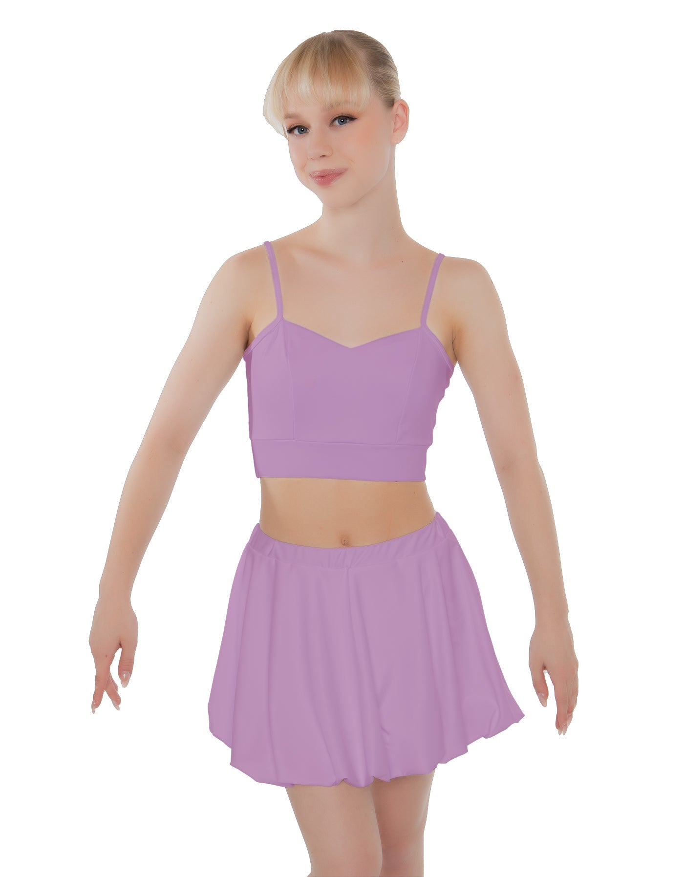 Solid Lycra Bubble Skort