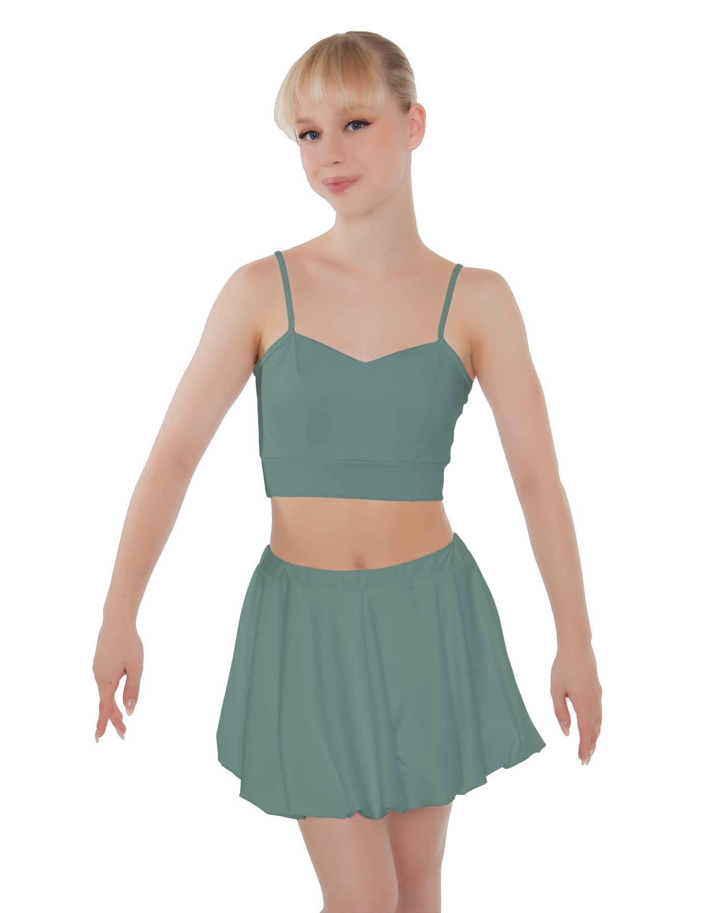 Solid Lycra Bubble Skort
