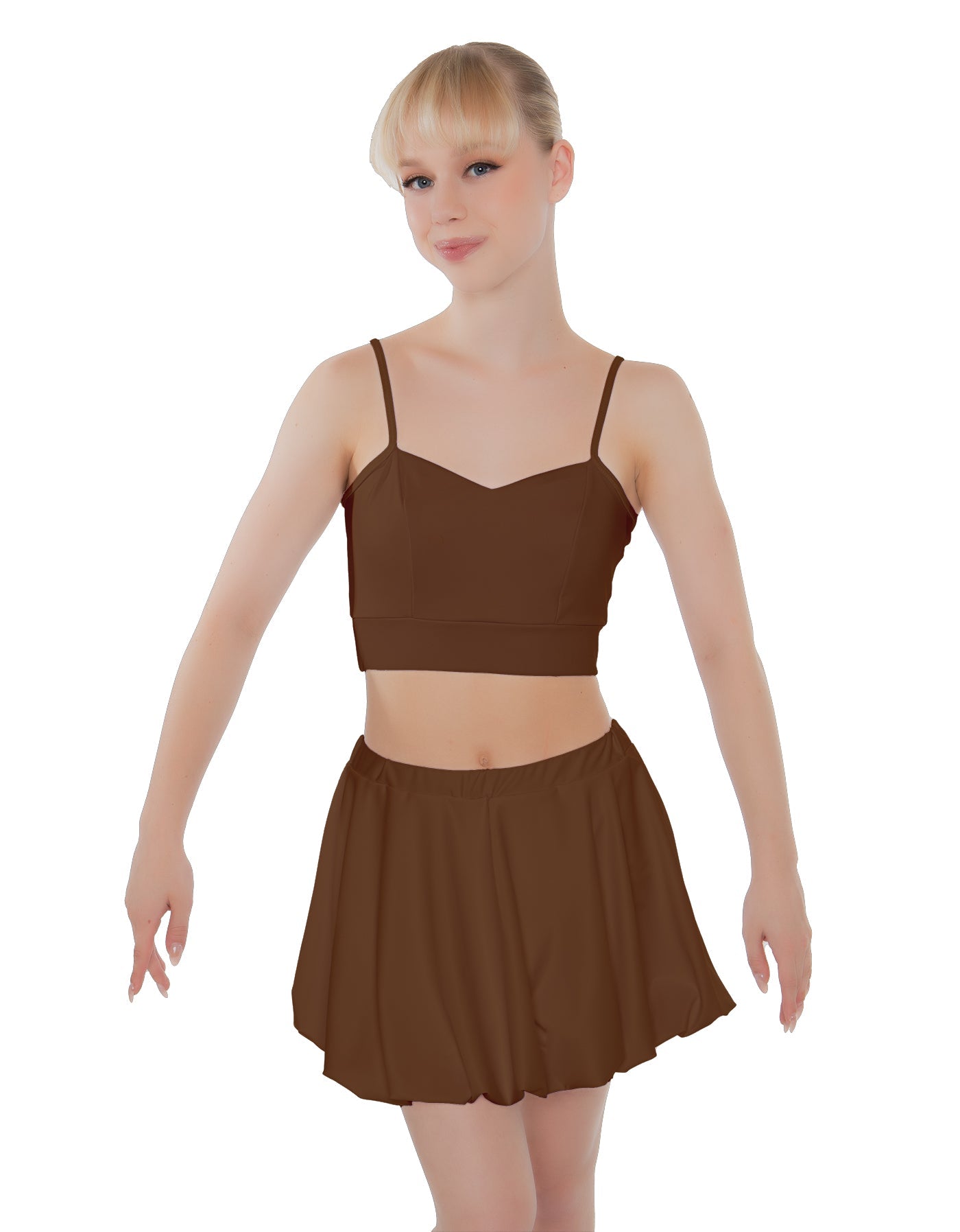Solid Lycra Bubble Skort