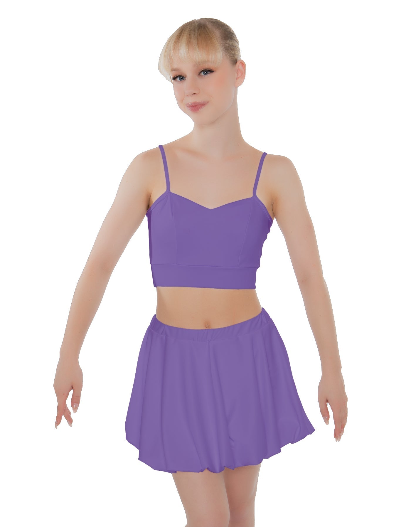 Solid Lycra Bubble Skort