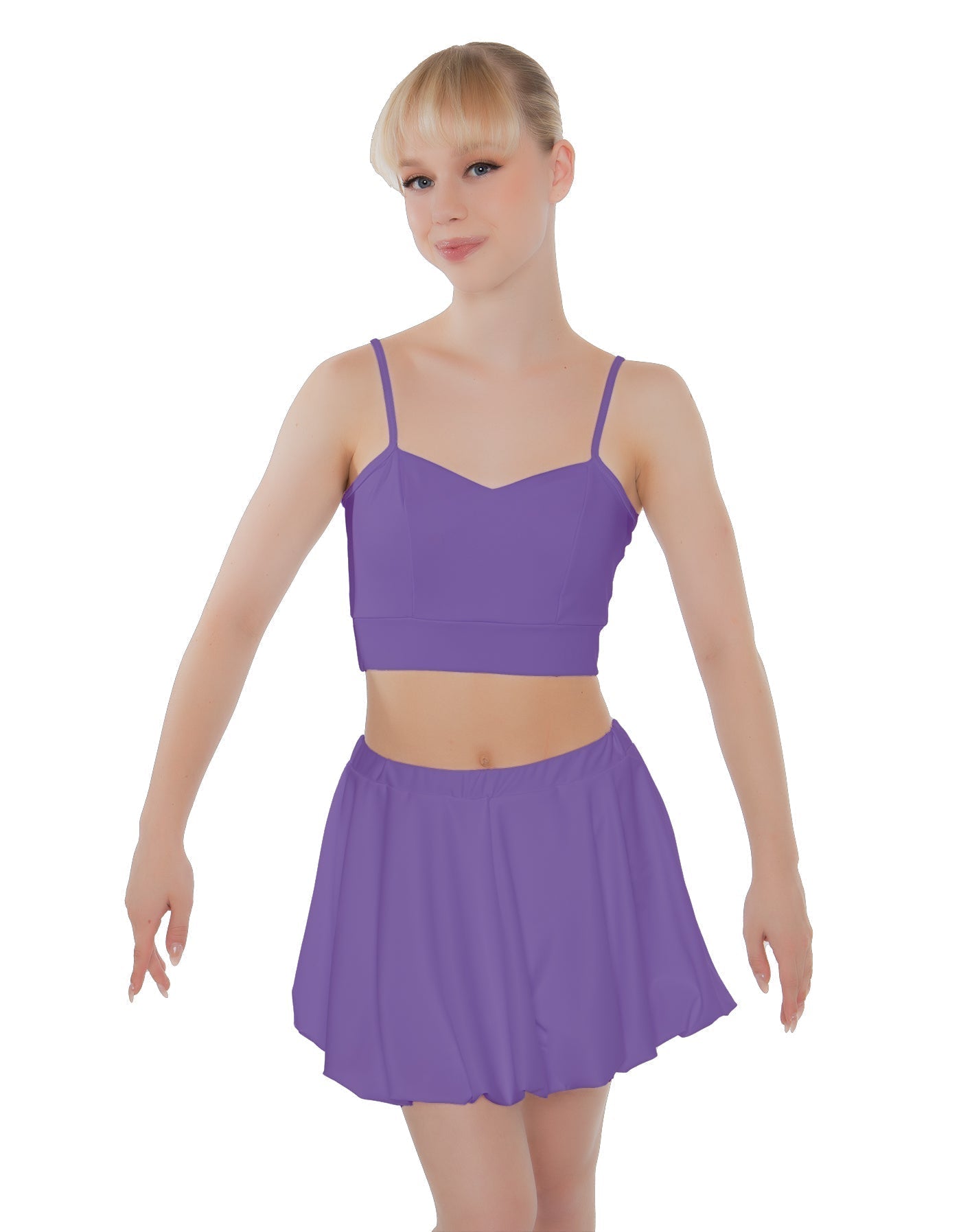 Solid Lycra Bubble Skort