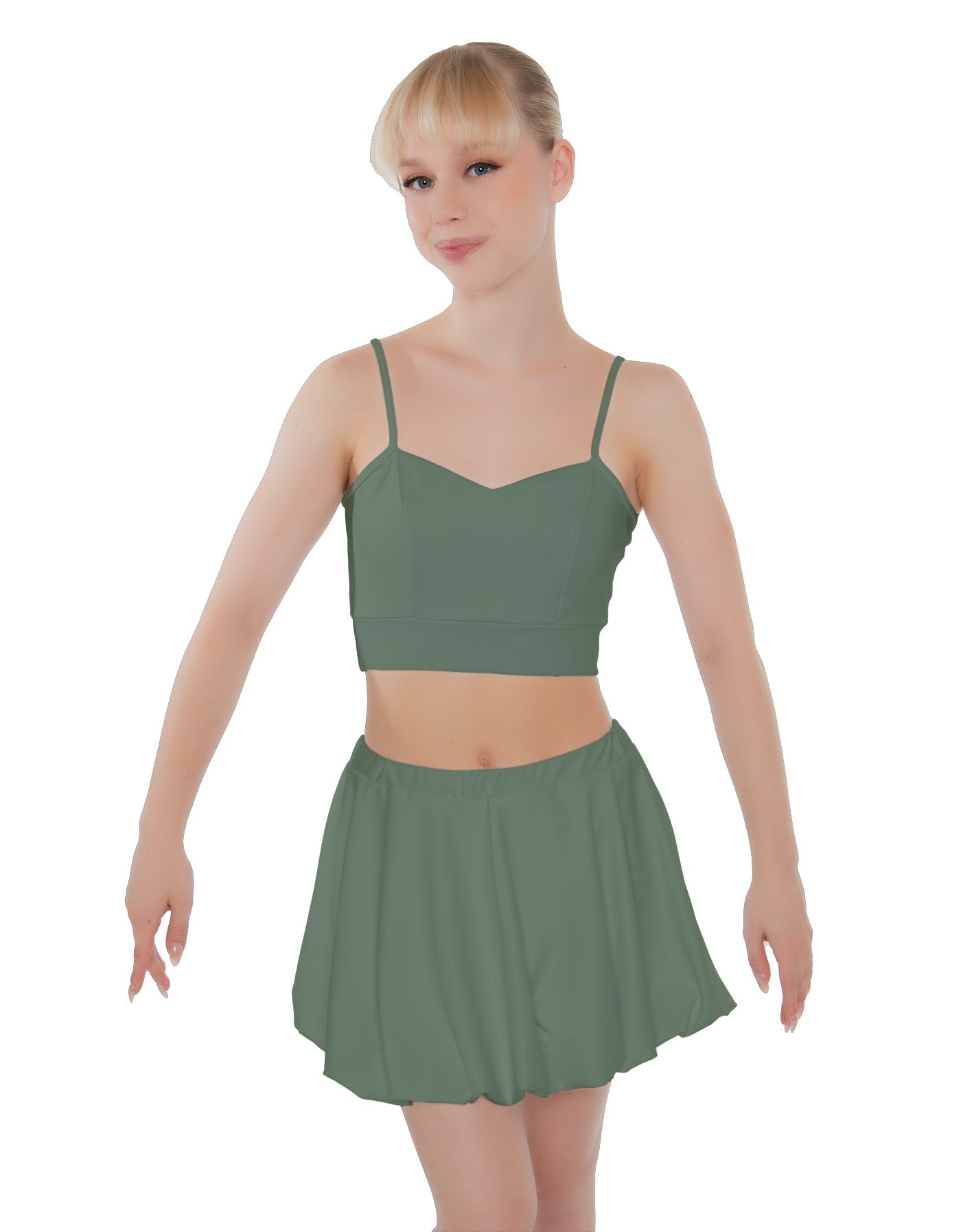Solid Lycra Bubble Skort