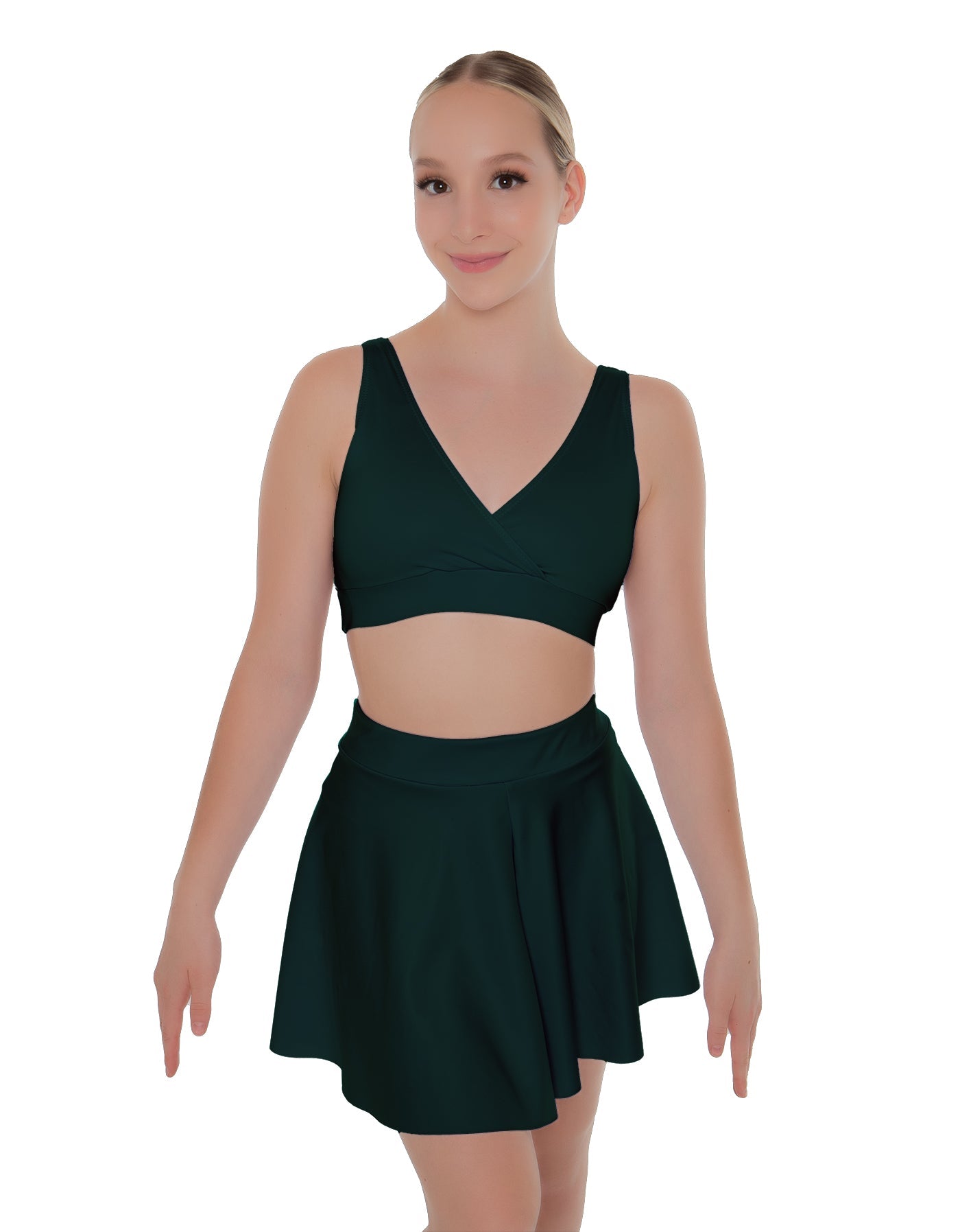 Solid Lycra Skater Skirt