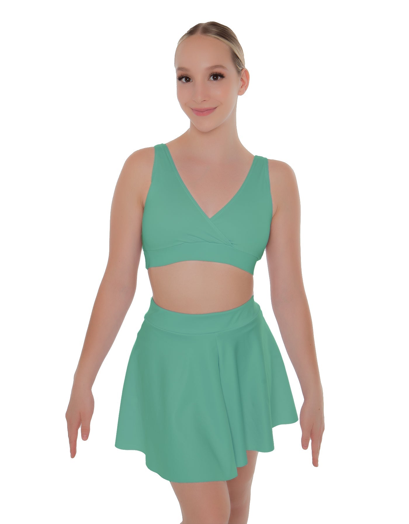 Solid Lycra Skater Skirt