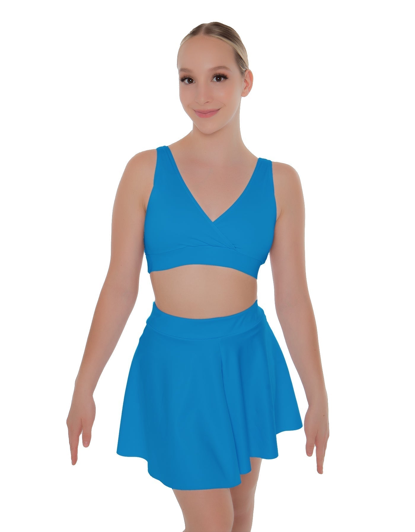 Solid Lycra Skater Skirt