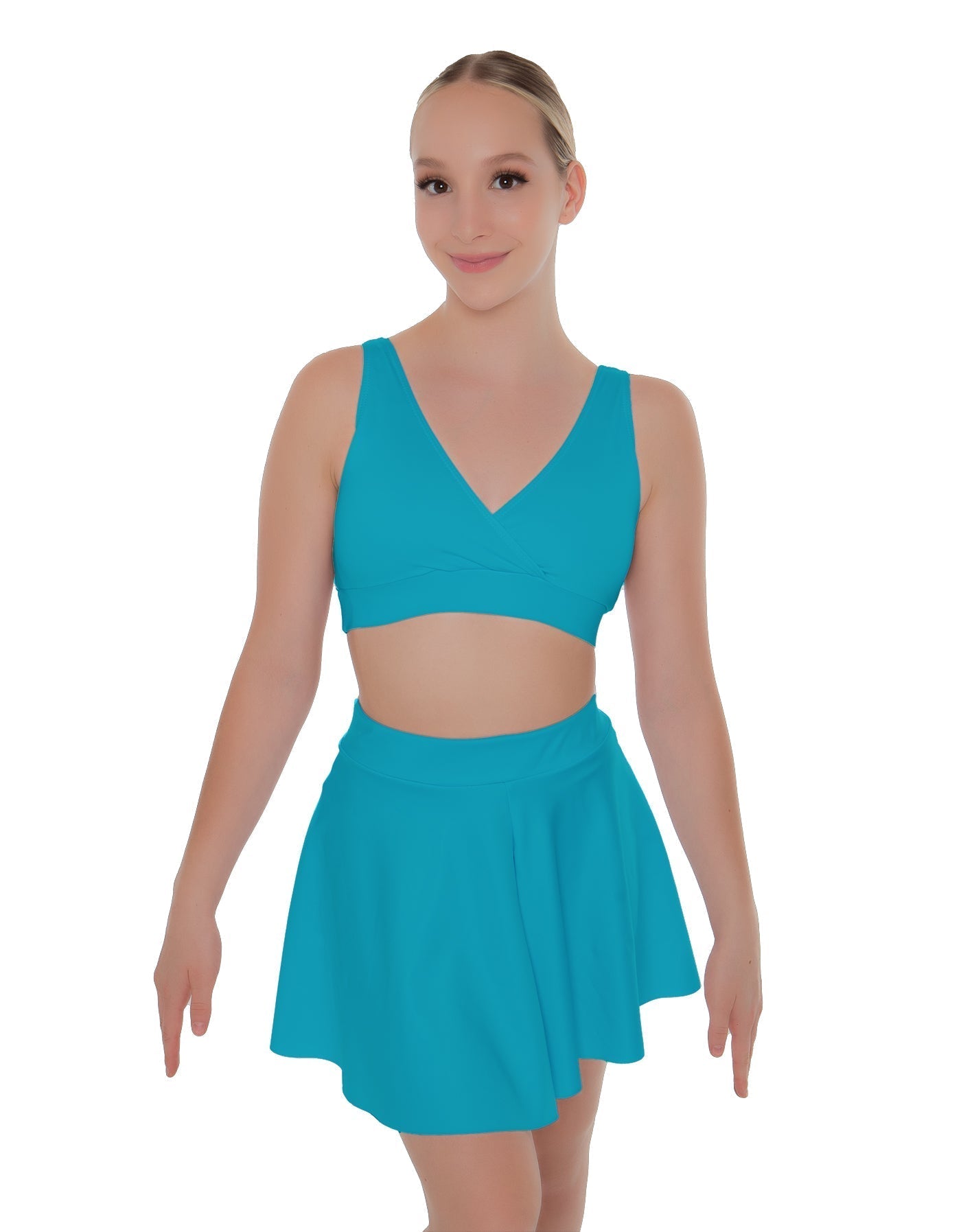 Solid Lycra Skater Skirt