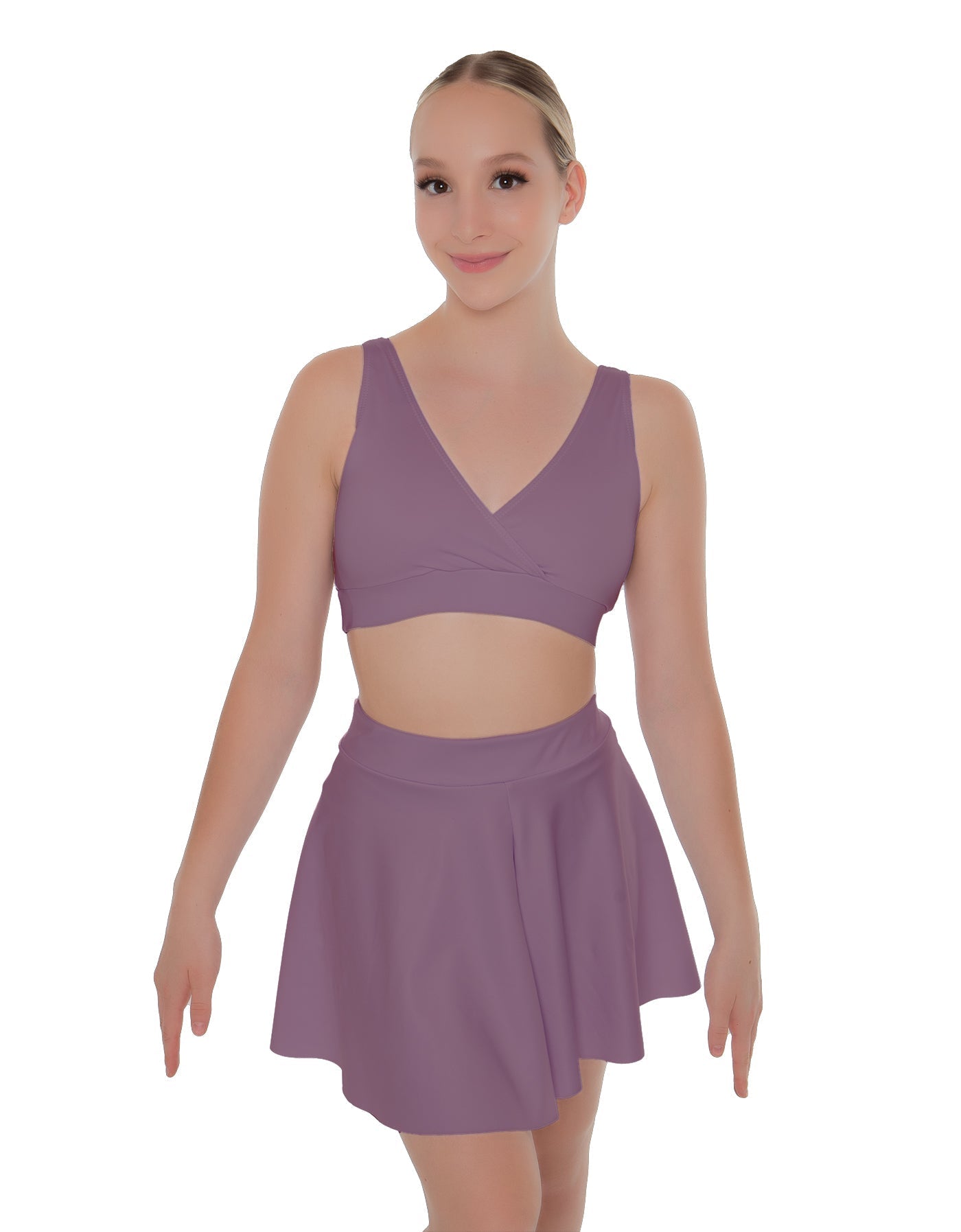 Solid Lycra Skater Skirt