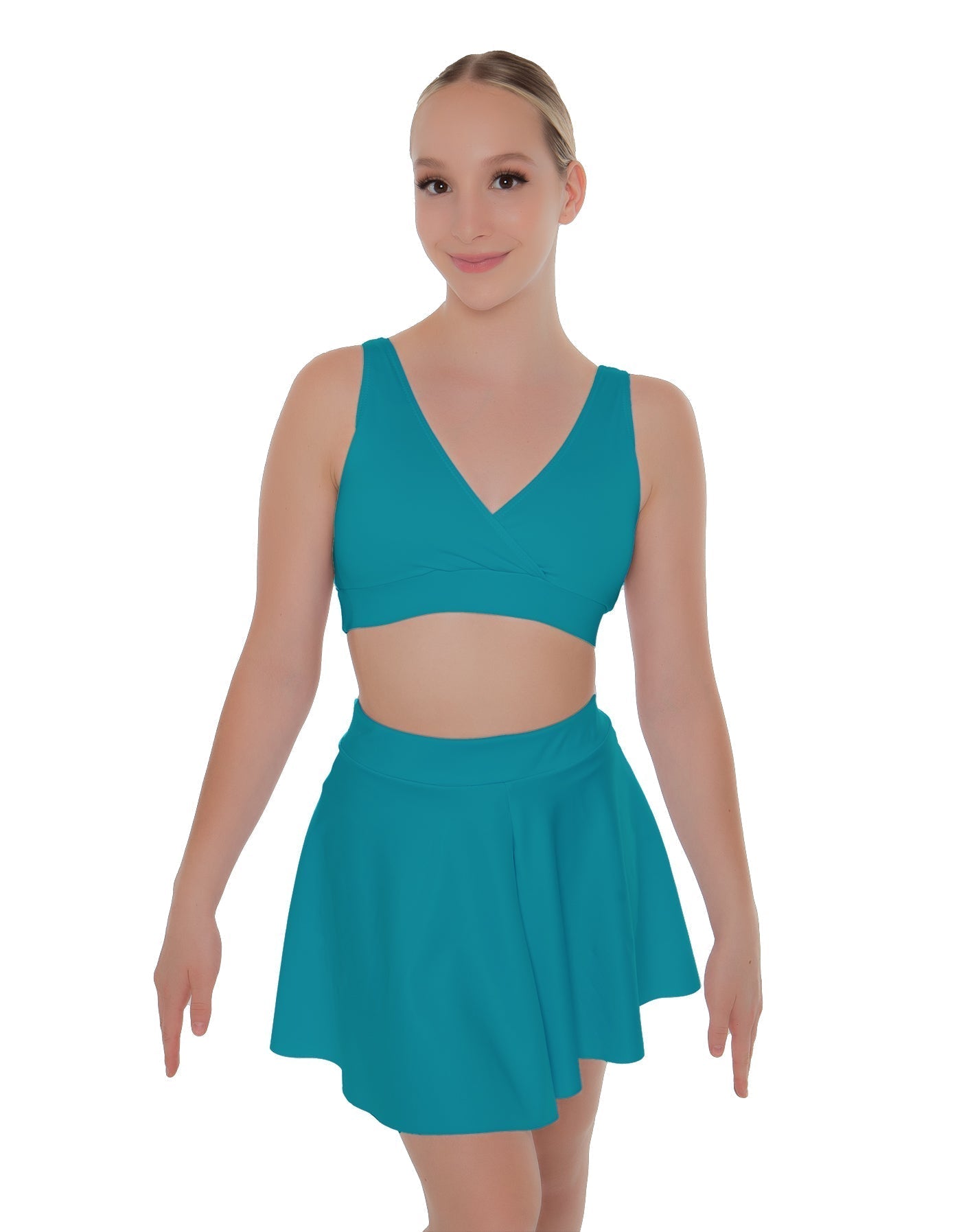 Solid Lycra Skater Skirt