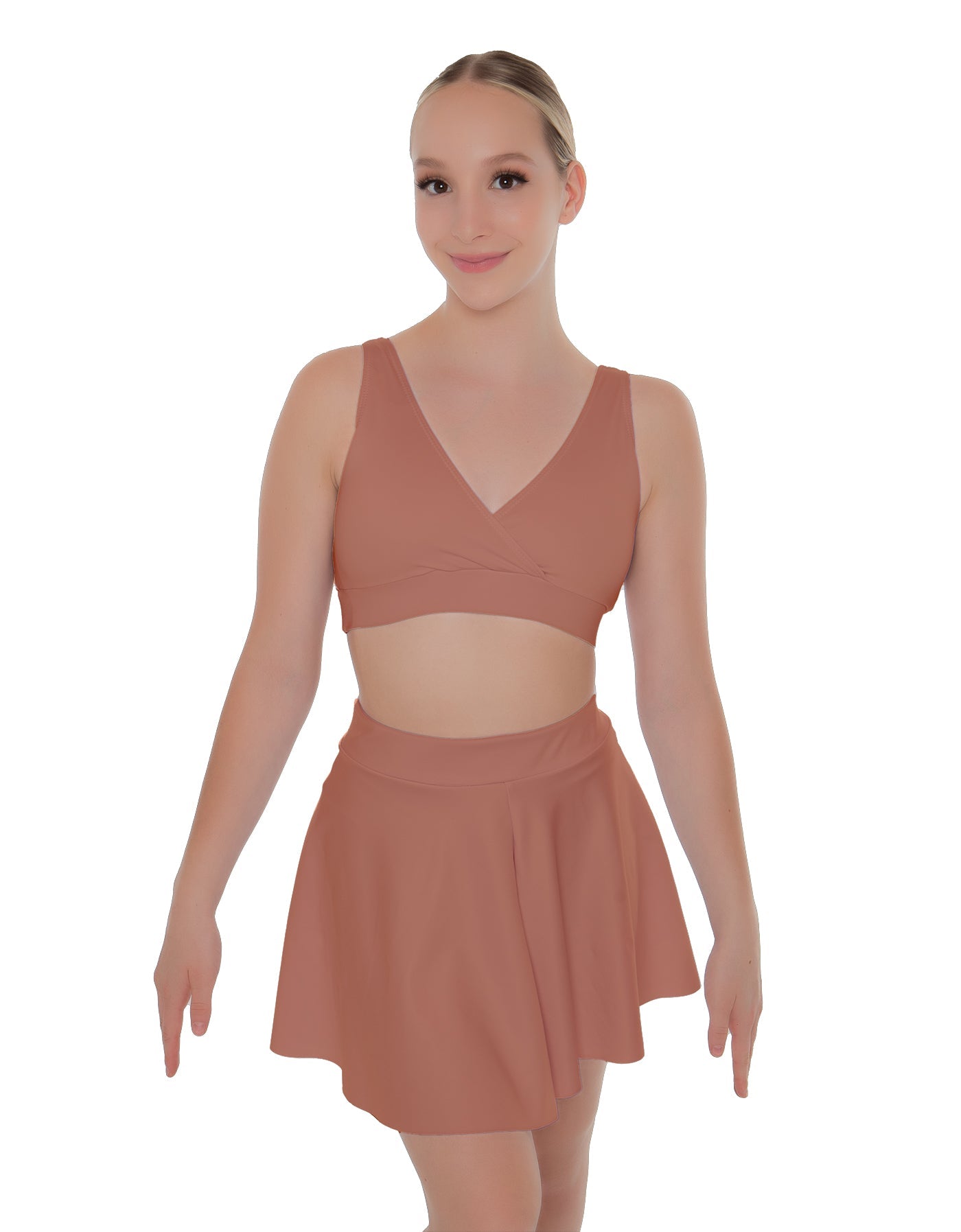 Solid Lycra Skater Skirt