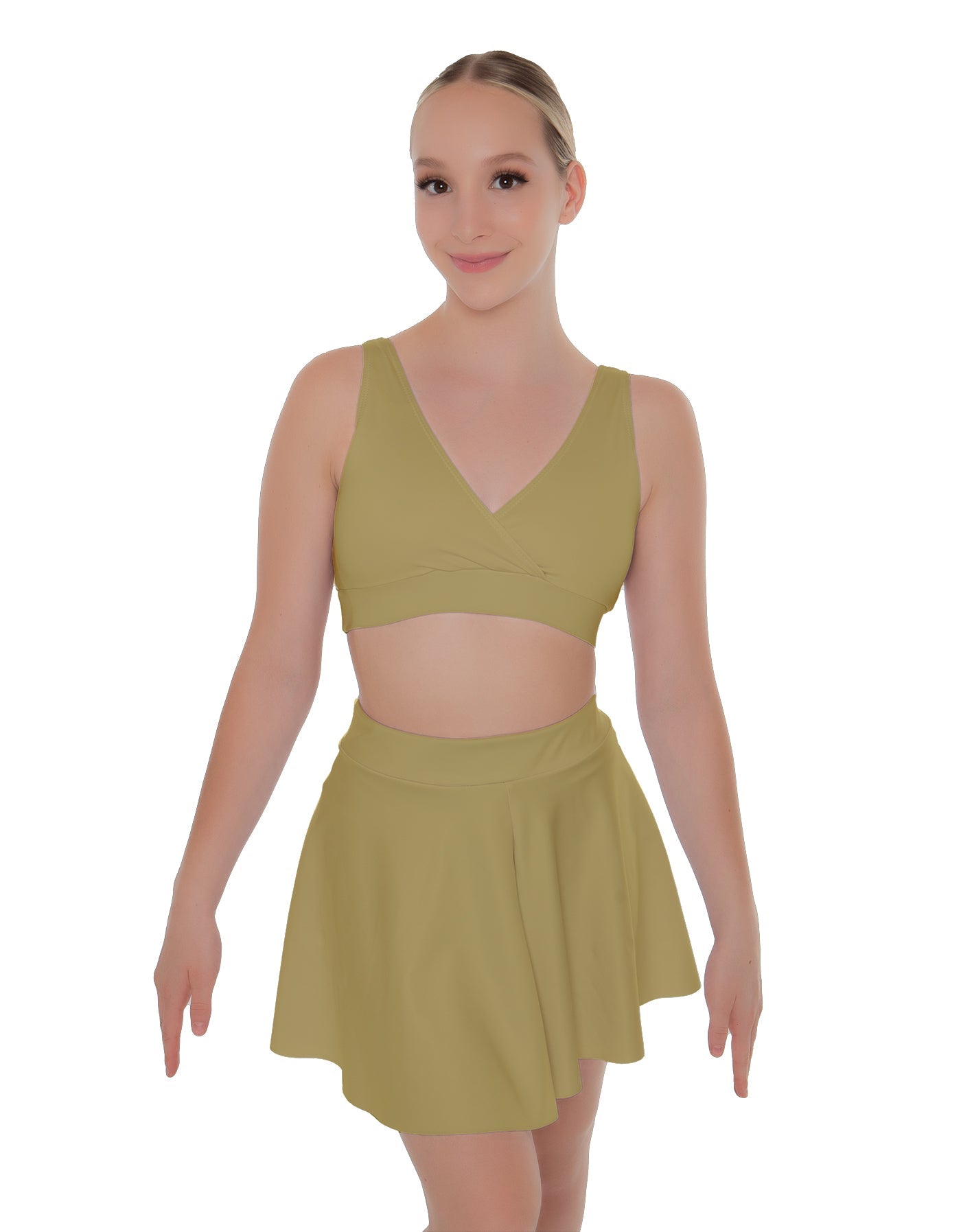 Solid Lycra Skater Skirt