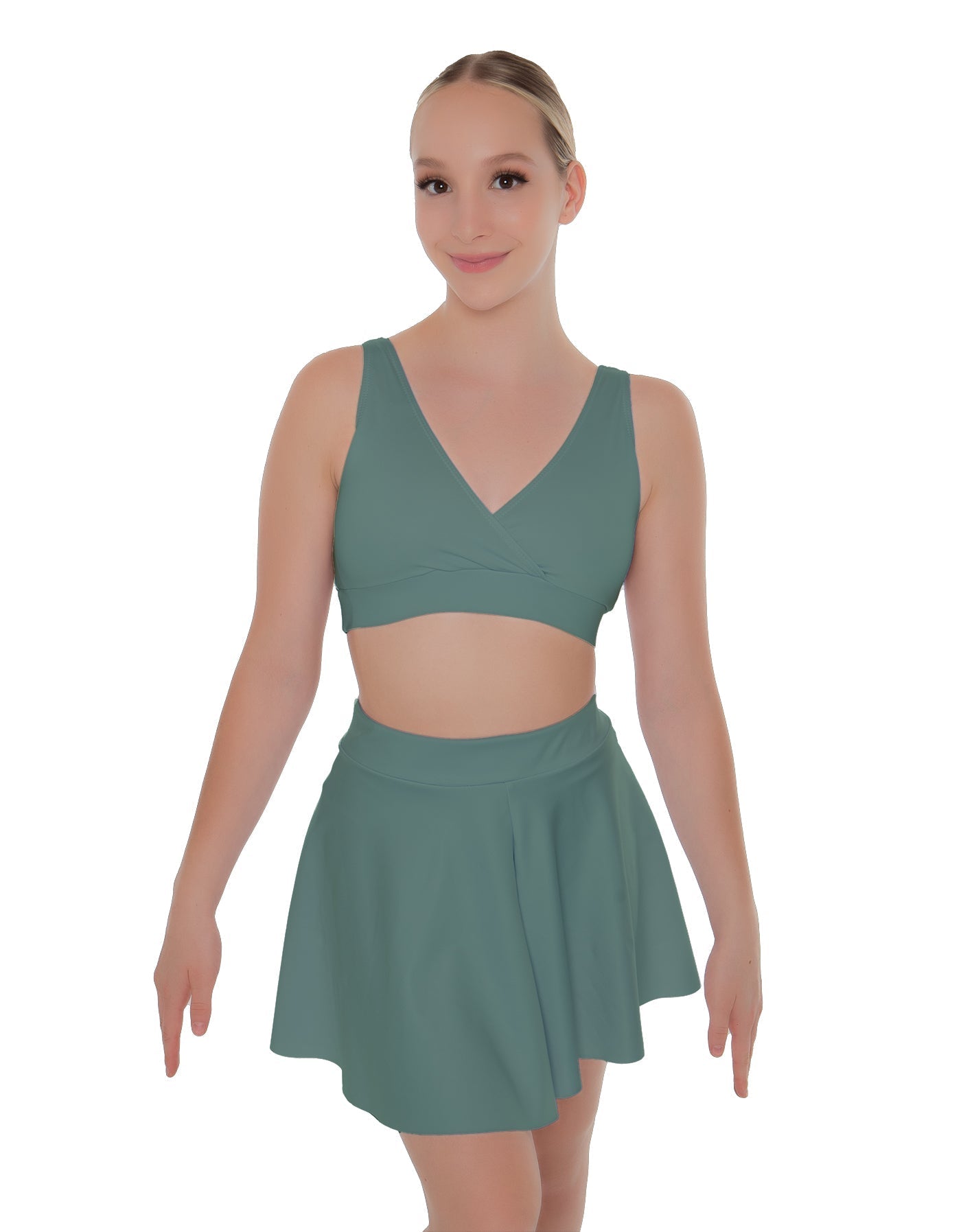 Solid Lycra Skater Skirt