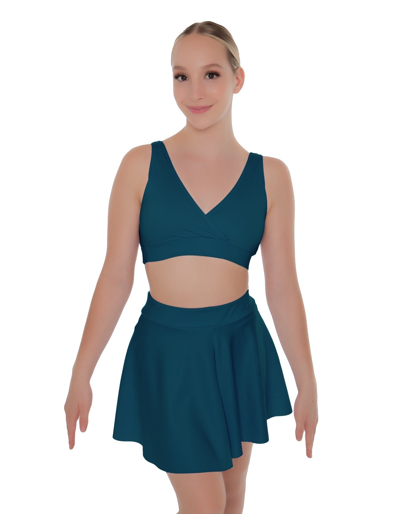 Solid Lycra Skater Skirt