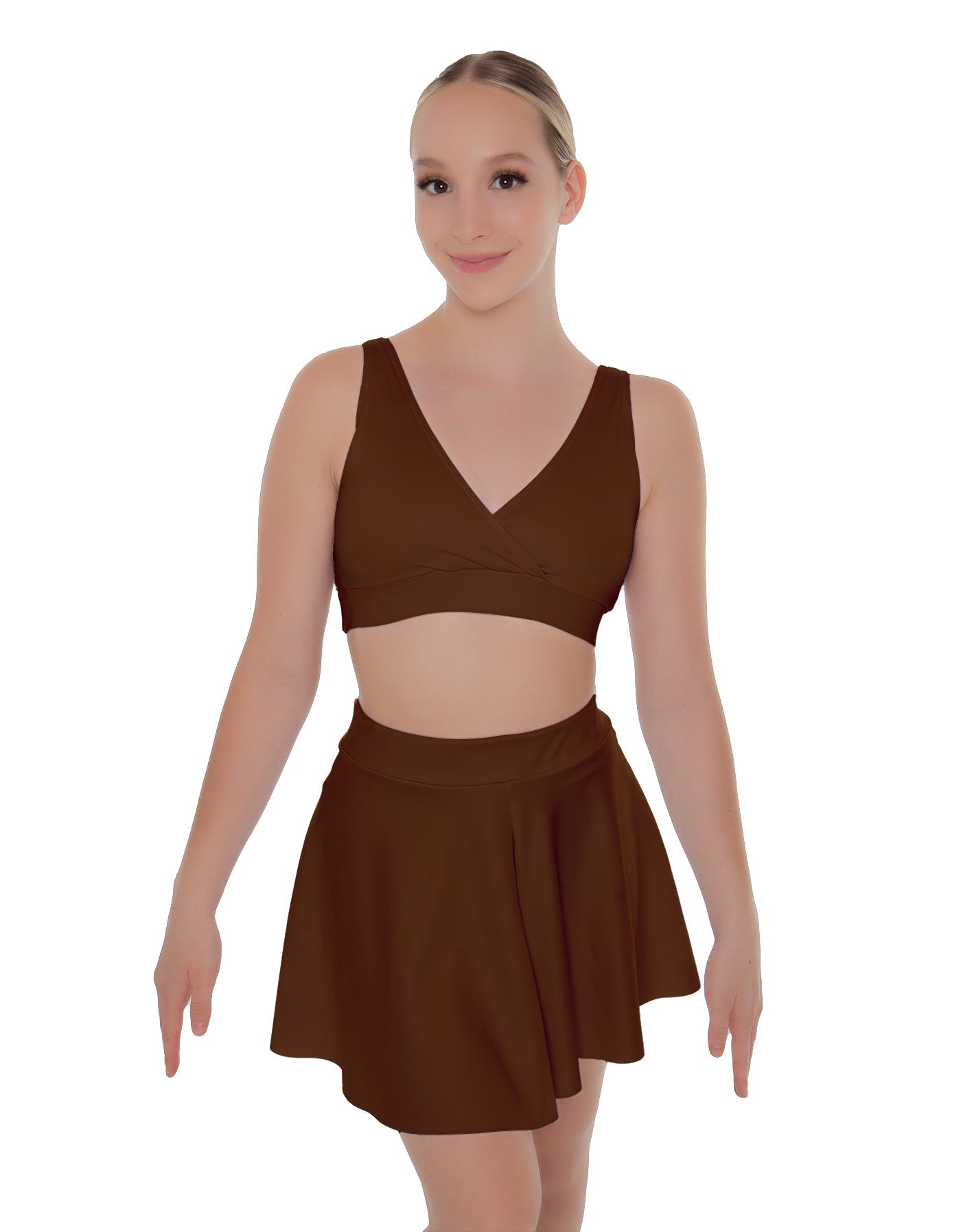Solid Lycra Skater Skirt