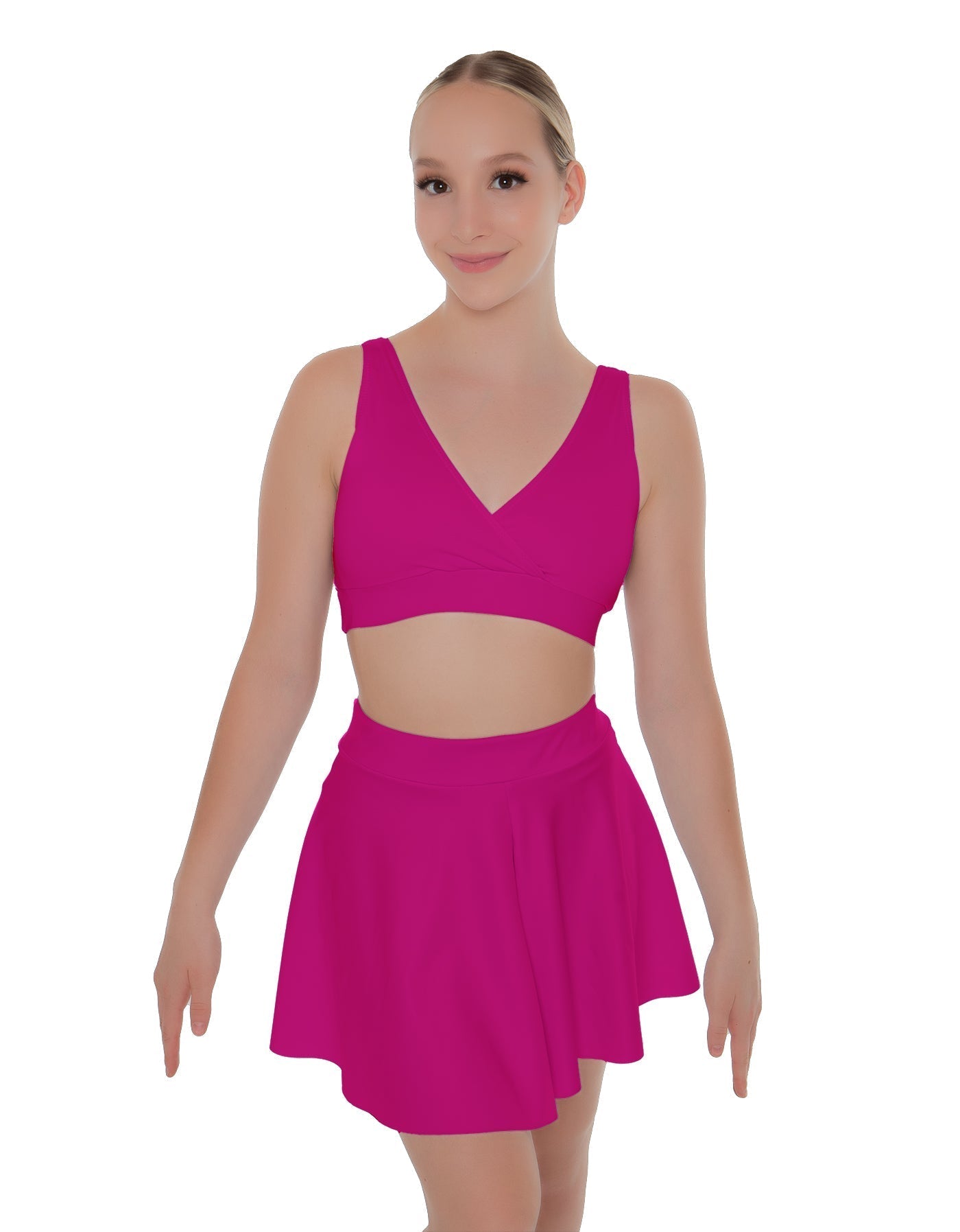 Solid Lycra Skater Skirt