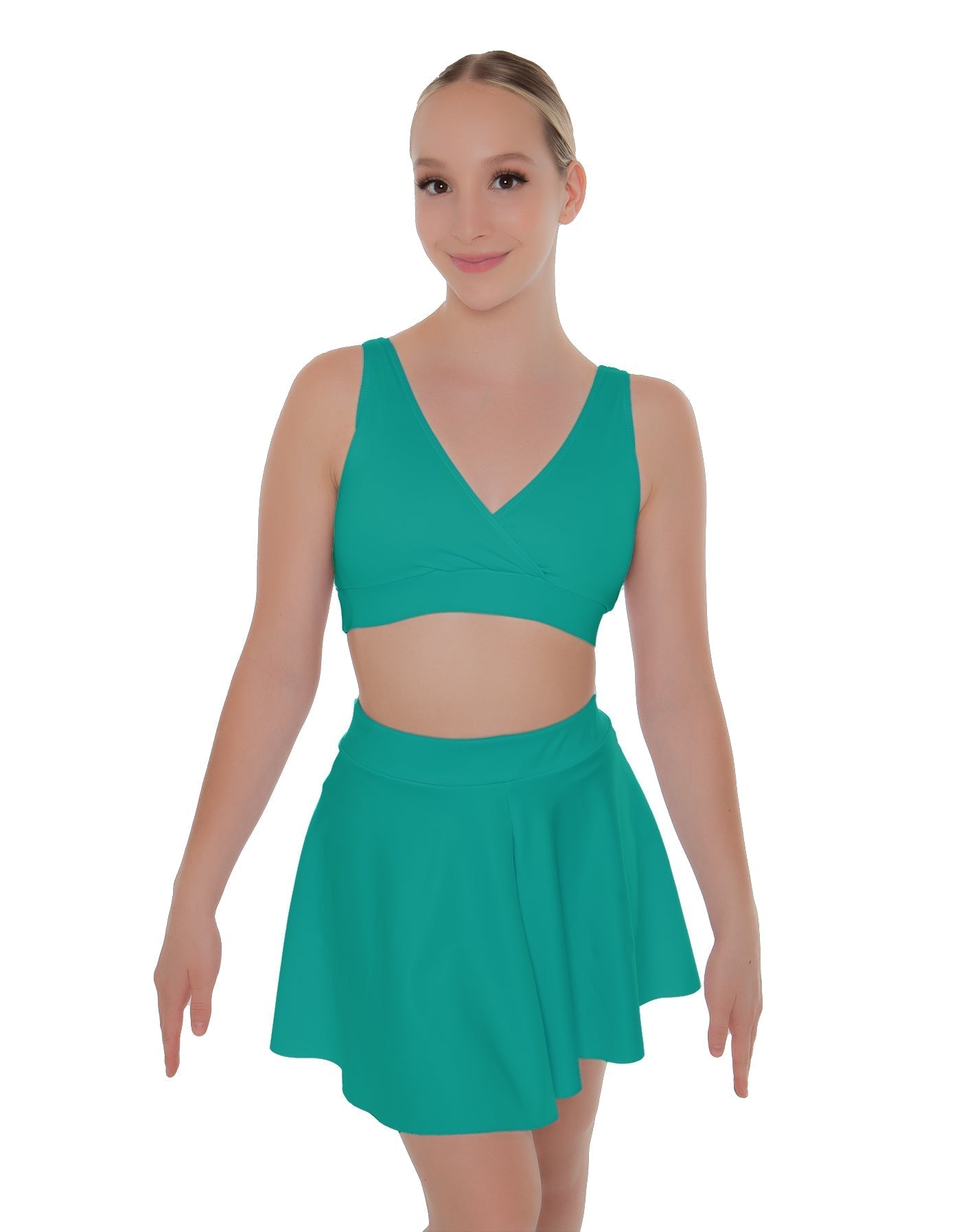 Solid Lycra Skater Skirt