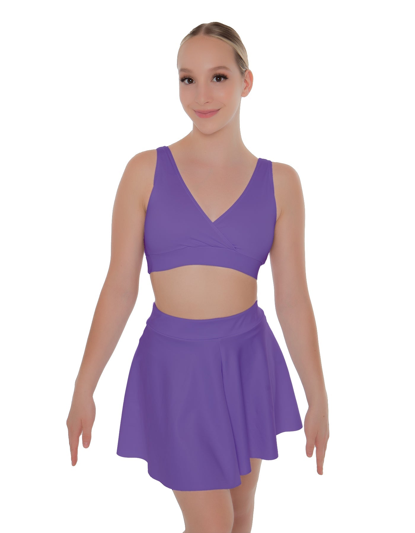 Solid Lycra Skater Skirt