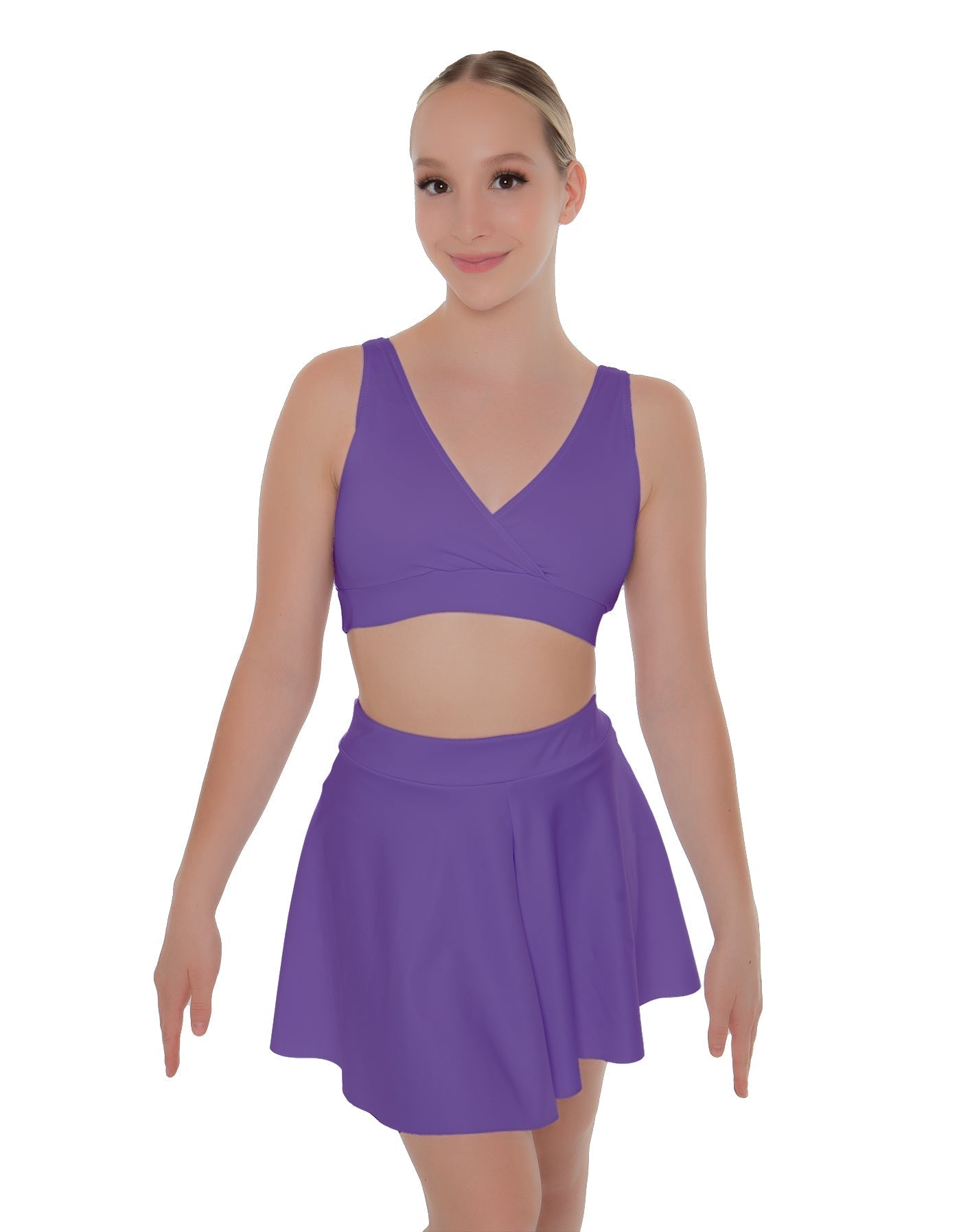 Solid Lycra Skater Skirt