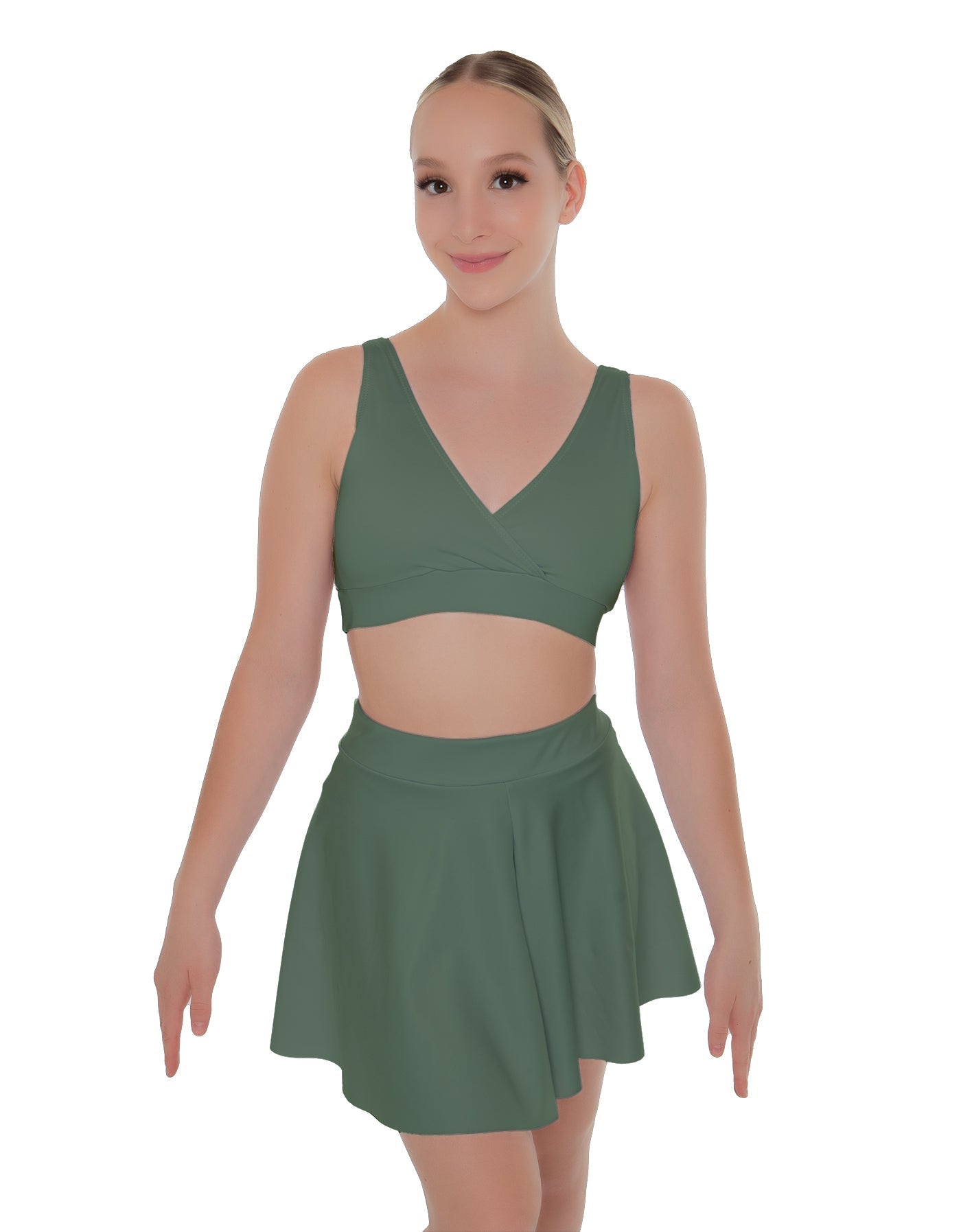 Solid Lycra Skater Skirt