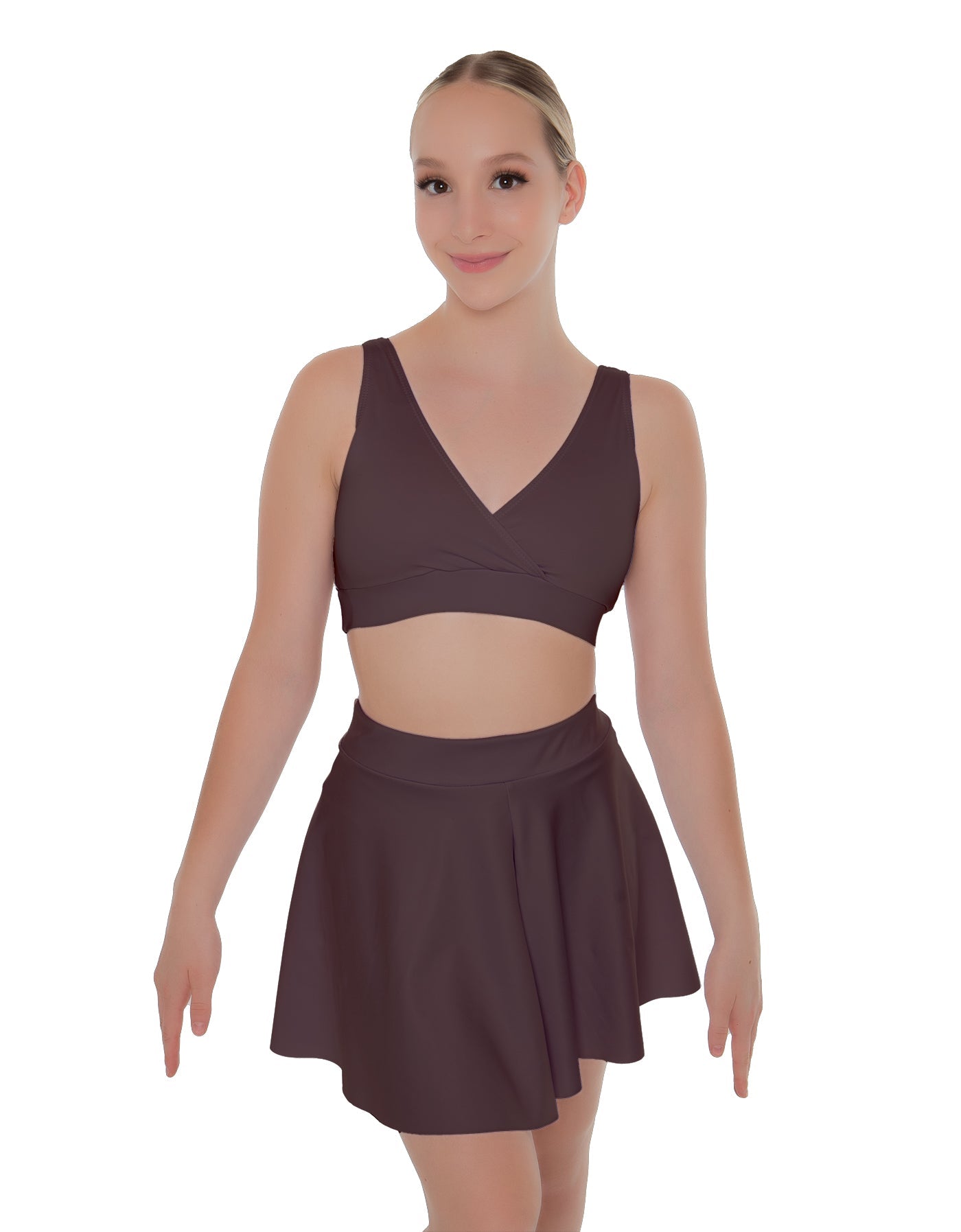Solid Lycra Skater Skirt