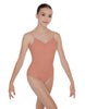 Solid Lycra Cami Leotard Low Back