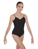 Solid Lycra Cami Leotard Low Back