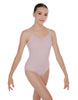 Solid Lycra Cami Leotard Low Back