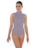 Solid Lycra Keyhole Open Back Leotard - Tall Collar