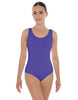 Solid Lycra Scoop Neck Open Back Leotard