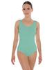 Solid Lycra Scoop Neck Open Back Leotard