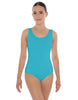 Solid Lycra Scoop Neck Open Back Leotard