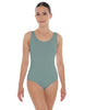 Solid Lycra Scoop Neck Open Back Leotard