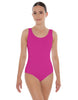 Solid Lycra Scoop Neck Open Back Leotard