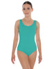 Solid Lycra Scoop Neck Open Back Leotard