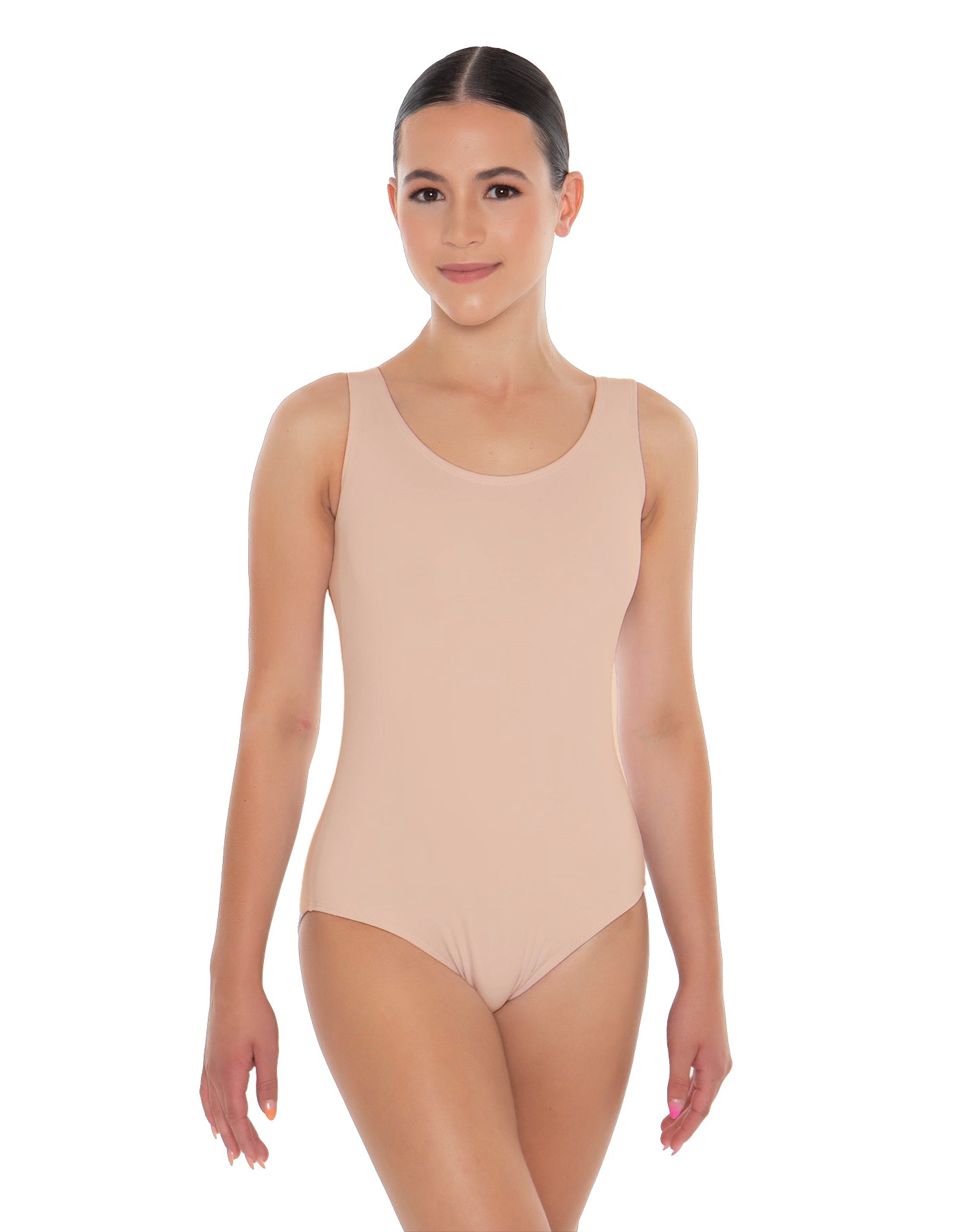 Solid Lycra Cross Back Tank Leotard