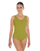 Solid Lycra Cross Back Tank Leotard