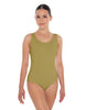 Solid Lycra Cross Back Tank Leotard