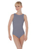 Solid Lycra Boatneck Open Back Leotard