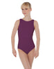 Solid Lycra Boatneck Open Back Leotard