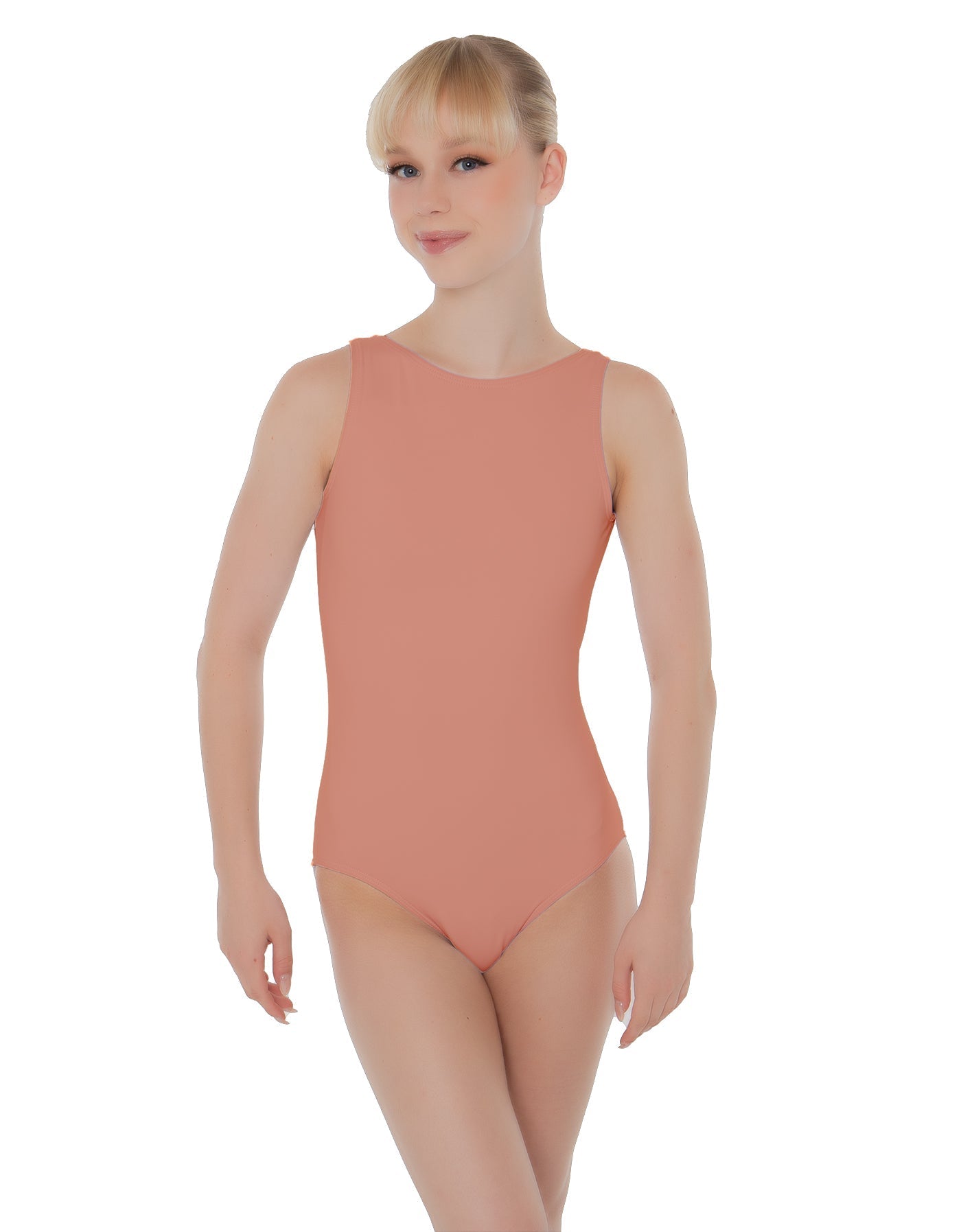 Solid Lycra Boatneck Open Back Leotard