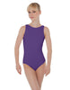 Solid Lycra Boatneck Open Back Leotard