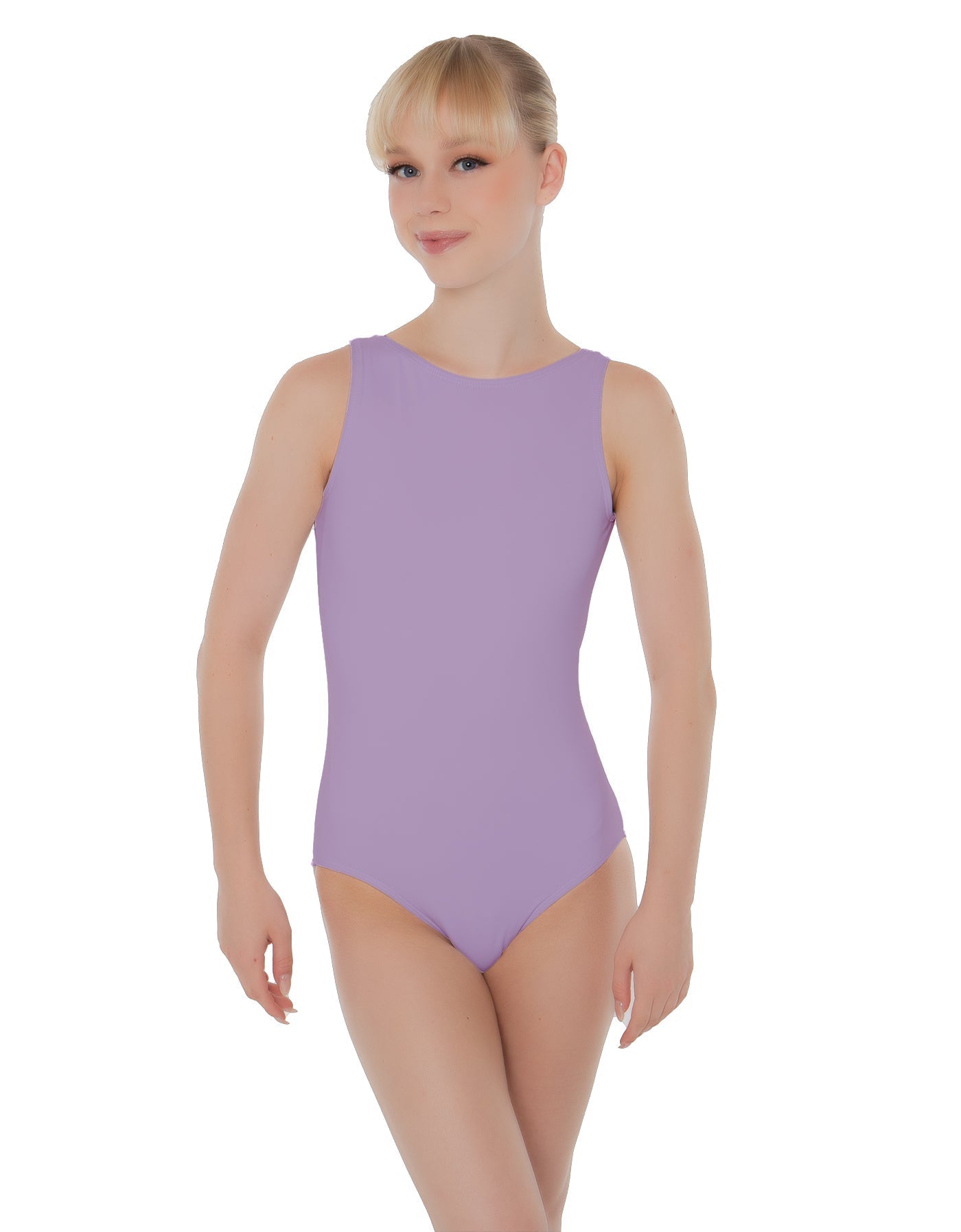 Solid Lycra Boatneck Open Back Leotard