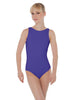 Solid Lycra Boatneck Open Back Leotard