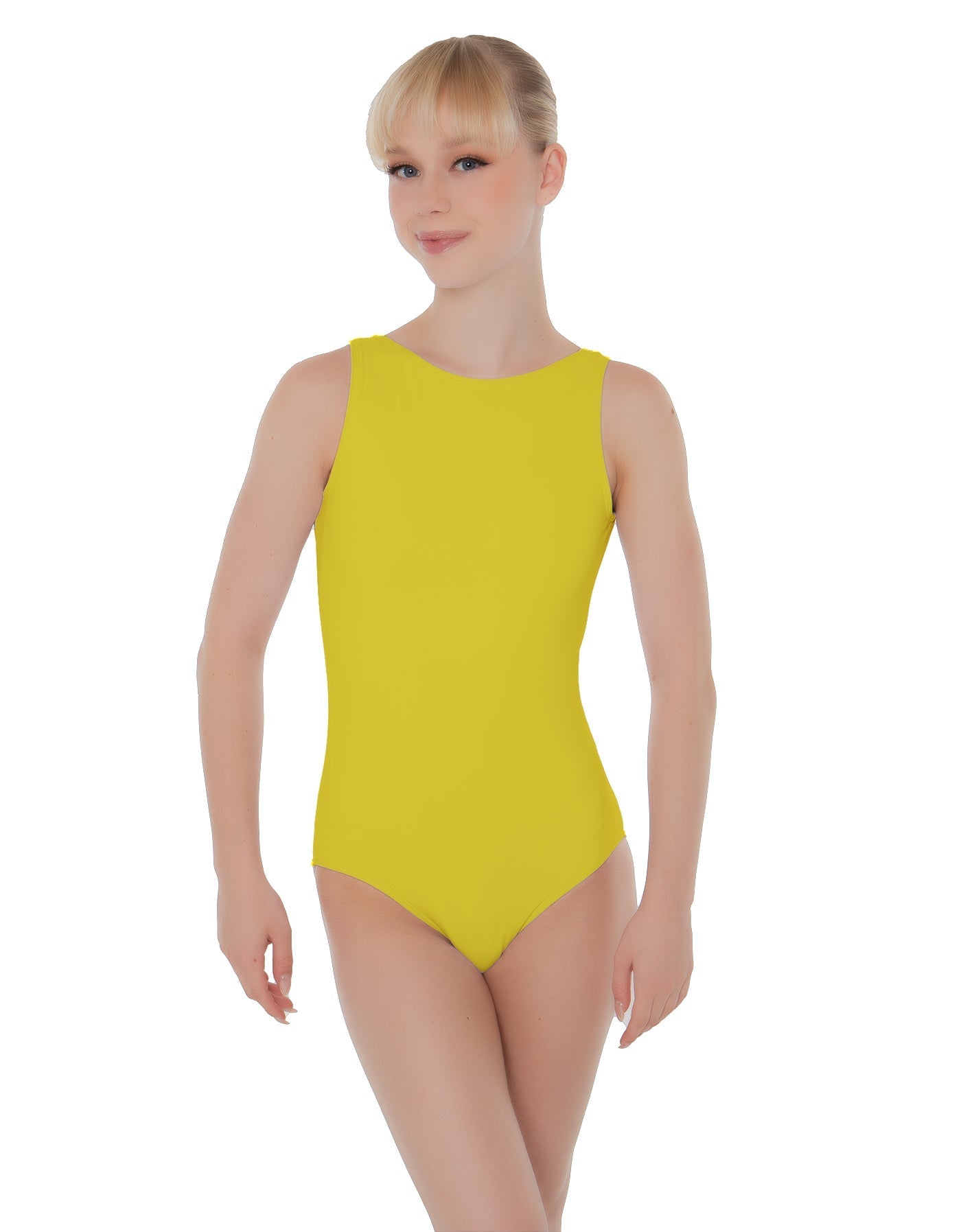 Solid Lycra Boatneck Open Back Leotard
