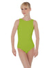 Solid Lycra Boatneck Open Back Leotard