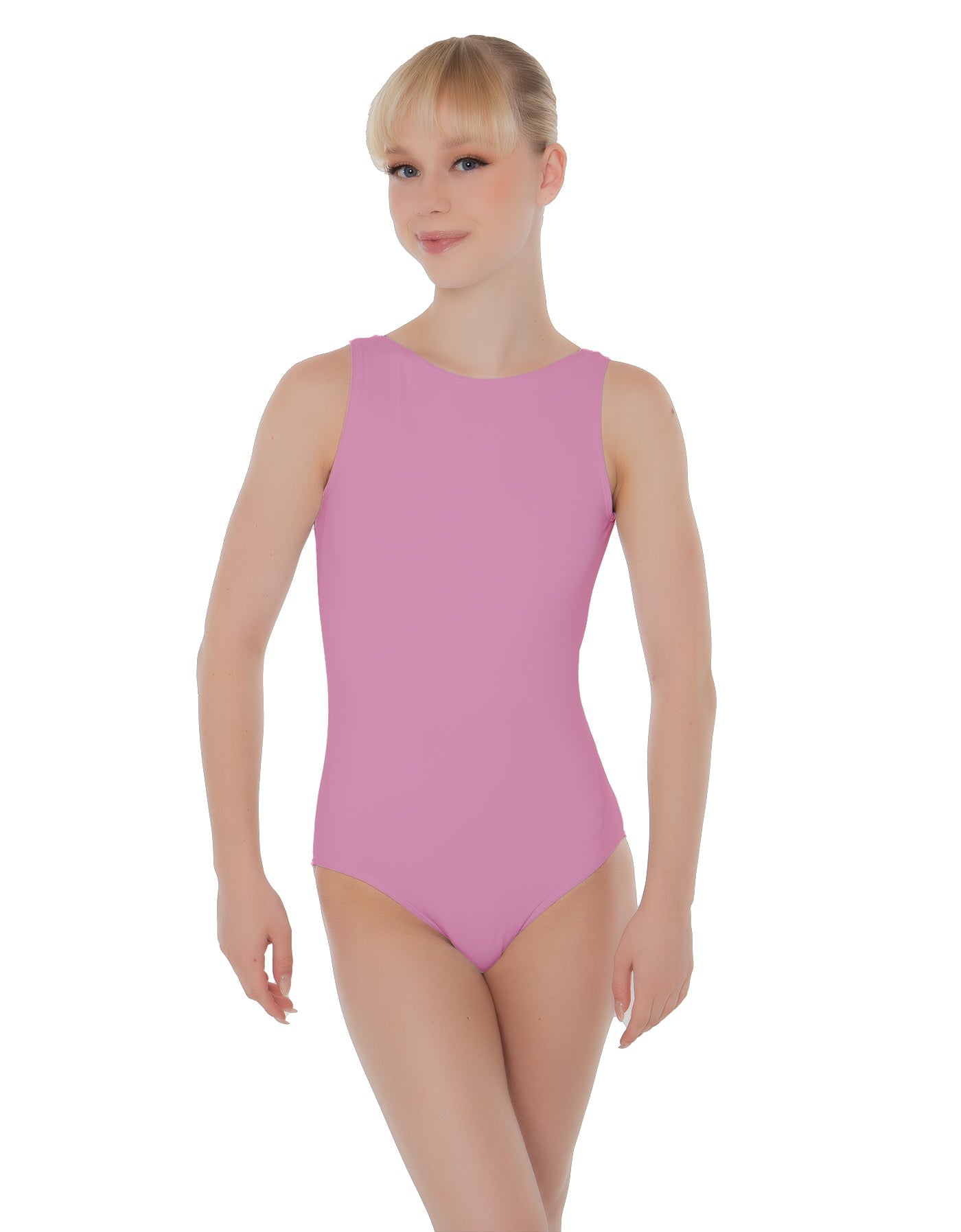Solid Lycra Boatneck Open Back Leotard