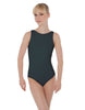 Solid Lycra Boatneck Open Back Leotard