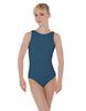 Solid Lycra Boatneck Open Back Leotard