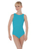 Solid Lycra Boatneck Open Back Leotard