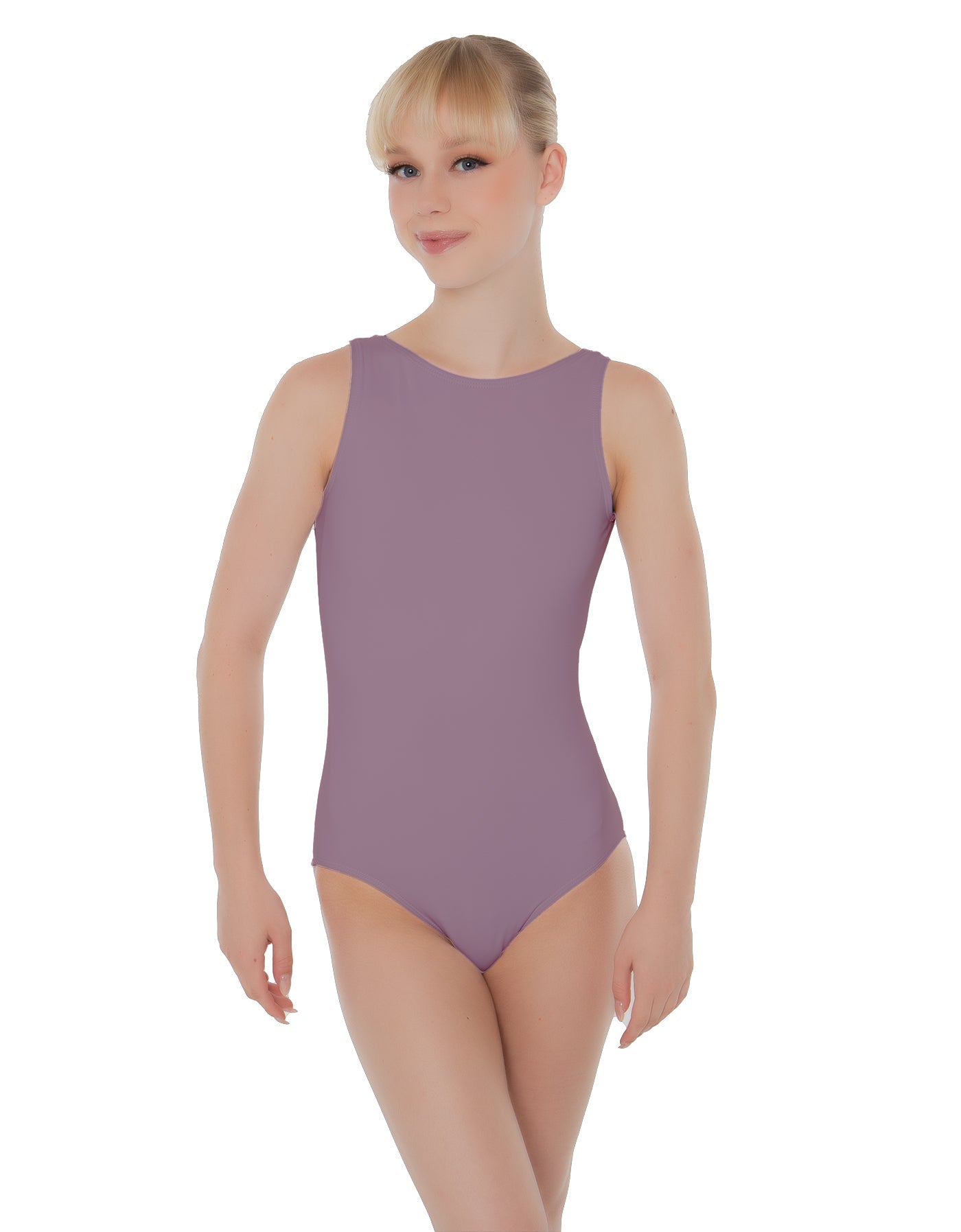 Solid Lycra Boatneck Open Back Leotard