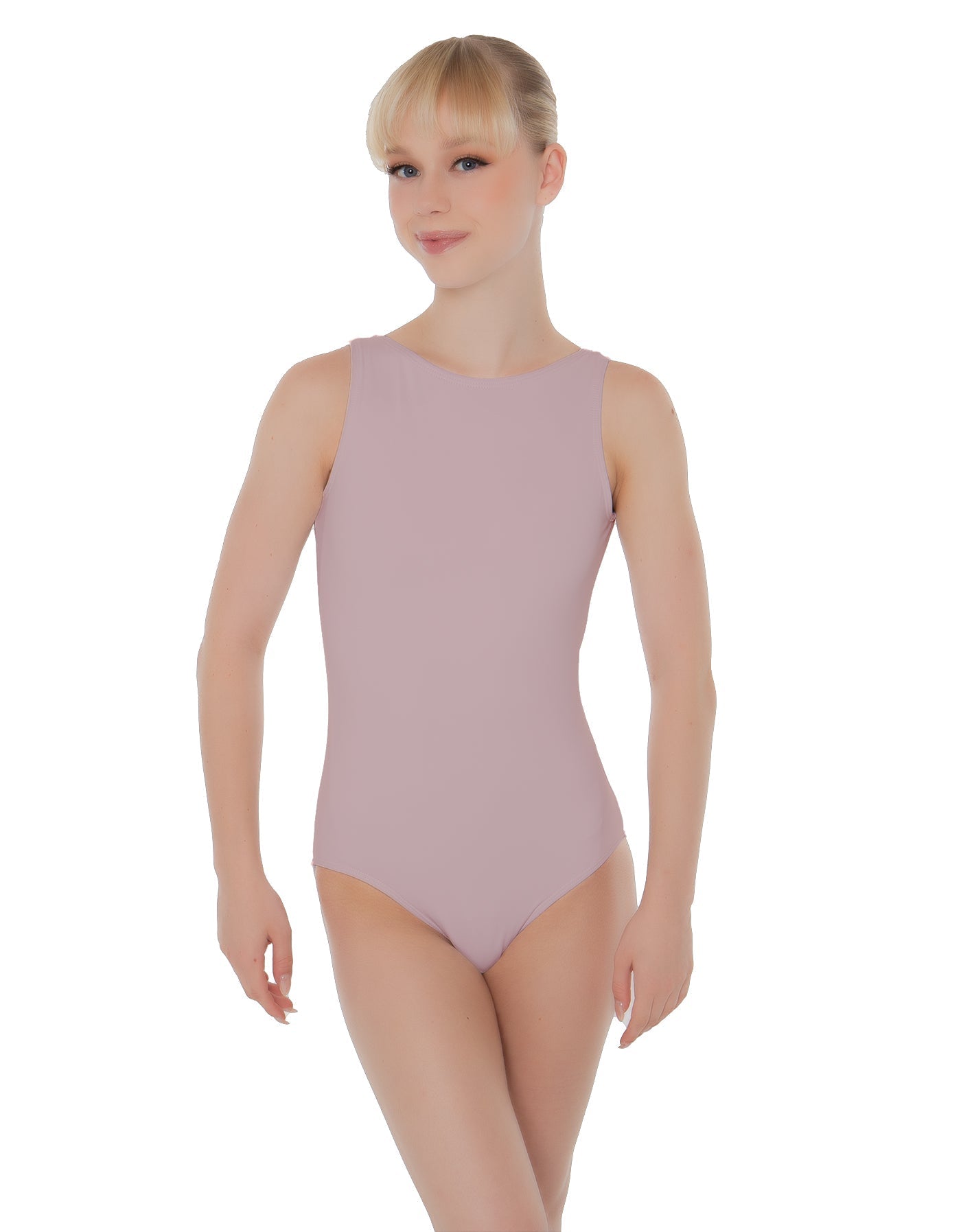 Solid Lycra Boatneck Open Back Leotard